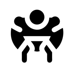 wrestling icon  flat vector icon