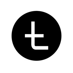 lari currency glyph icon flat vector icon