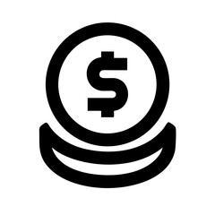 coin icon  flat vector icon
