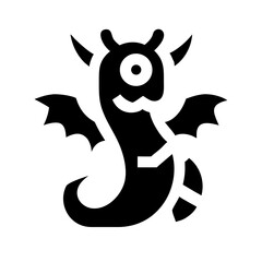 dragon icon  flat vector icon