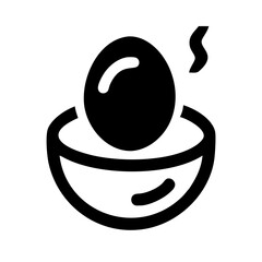 tea egg icon flat vector icon
