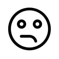 confusing emoji glyph icon ( ) flat vector icon