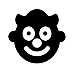 clown emoji glyph icon flat vector icon