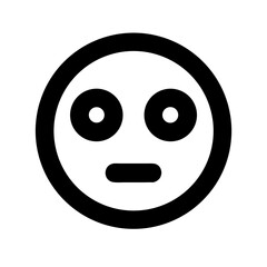 confusing emoji glyph icon flat vector icon