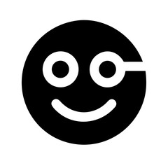 eye care emoji glyph icon flat vector icon
