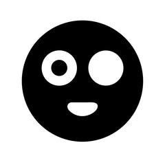 eyeem emoji glyph icon flat vector icon