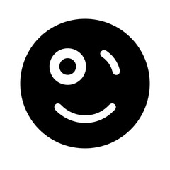 eye emoji glyph icon flat vector icon