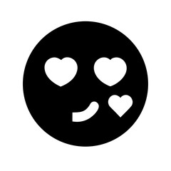 romance emoji glyph icon flat vector icon