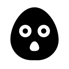 Fototapeta premium surprised emoji glyph icon flat vector icon