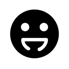 tongue emoji glyph icon flat vector icon