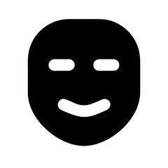 mask emoji glyph icon ( ) flat vector icon