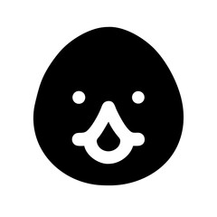 nose emoji glyph icon flat vector icon
