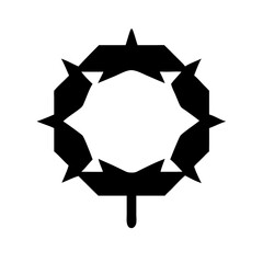 crown of thorns icon  flat vector icon