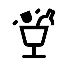 champagne icon  flat vector icon