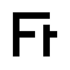 f ( ) flat vector icon