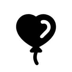 heart balloon icon  flat vector icon