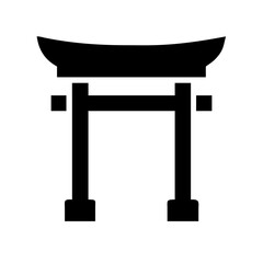 torii gate icon  flat vector icon
