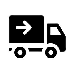 delivery truck icon  flat vector icon