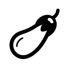 eggplant icon  flat vector icon