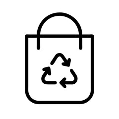 recycled bag icon  flat vector icon