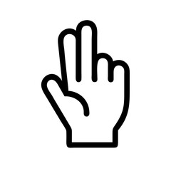 two fingers flat vector icon