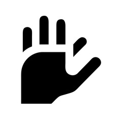 zoom  hand glyph icon flat vector icon