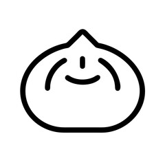 dumpling icon  flat vector icon