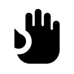 ring finger glyph icon flat vector icon