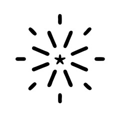 fireworks icon  flat vector icon