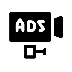 ads icon  flat vector icon