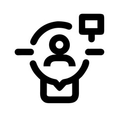 influencer icon  flat vector icon