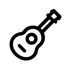 acoustic guitar icon  flat vector icon