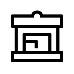 ticket office icon  flat vector icon