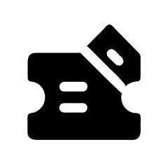 ticket icon  flat vector icon