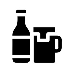 beer icon flat vector icon