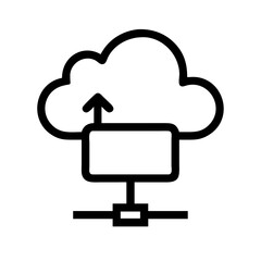 cloud computing icon  flat vector icon