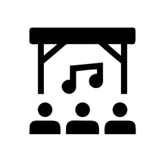 concert icon  flat vector icon