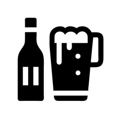 beer icon  flat vector icon