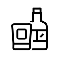 whisky icon  flat vector icon