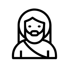 jesus icon  flat vector icon