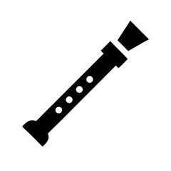 clarinet icon  flat vector icon