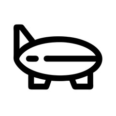zeppelin icon  flat vector icon
