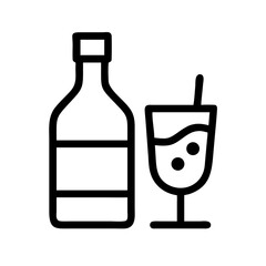 alcoholic drinks icon  flat vector icon