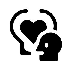 empathy icon  flat vector icon