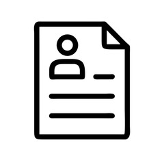 resume  flat vector icon