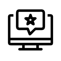 online review icon flat vector icon