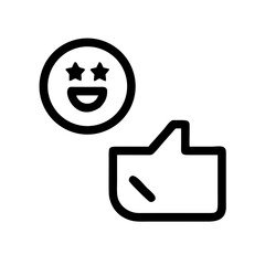 positive review icon flat vector icon