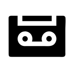 cassette icon flat vector icon