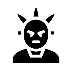 punk icon  flat vector icon