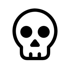 skull icon  flat vector icon